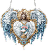 SKRYUIE Hanging Diamond Art Kits for Adults Christ, DIY Window Pendant Diamond Painting Kit Sun Catcher, Special Shaped Crystal Acrylic Double Sided, Porch Outdoor Garden Ornaments 6.9 x 7.88 Inch D3 SKRYUIE