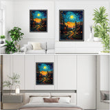 NEWENMO Starry Paint by Numbers Kit for Adults, Moon Night Paint by Numbers on Canvas Unframed, DIY Oil Painting Perfect for Beginner, Craft, Hobbies and Home Wall Decor 16x20 Inch NEWENMO