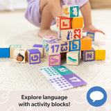 Ms. Rachel Melissa & Doug Letter, Number, and Game Wooden Learning Blocks with Activity Cards for Girls and Boys Toddlers Ages 18 Months+ - FSC-Certified Melissa & Doug