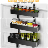 Moforoco 9-Tier Over The Door Pantry Organizer, Pantry Organization And Storage, Metal Hanging Spice Rack Shelves Door Moforoco