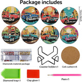 8 Pcs Car Diamond Painting Coasters Kits with Holder,DIY Diamond Art Coaster Kits for Adults,Diamonds Coasters Craft Supplies for Home Decor Gifts YarnMate
