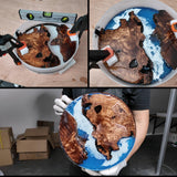 Resin Mold Large Round Deep -Kalinta 24inch Reusable Epoxy Round Molds for Resin Clock, Serving Tray Board, End Table，Floral Preservation Bouquet Kalinta