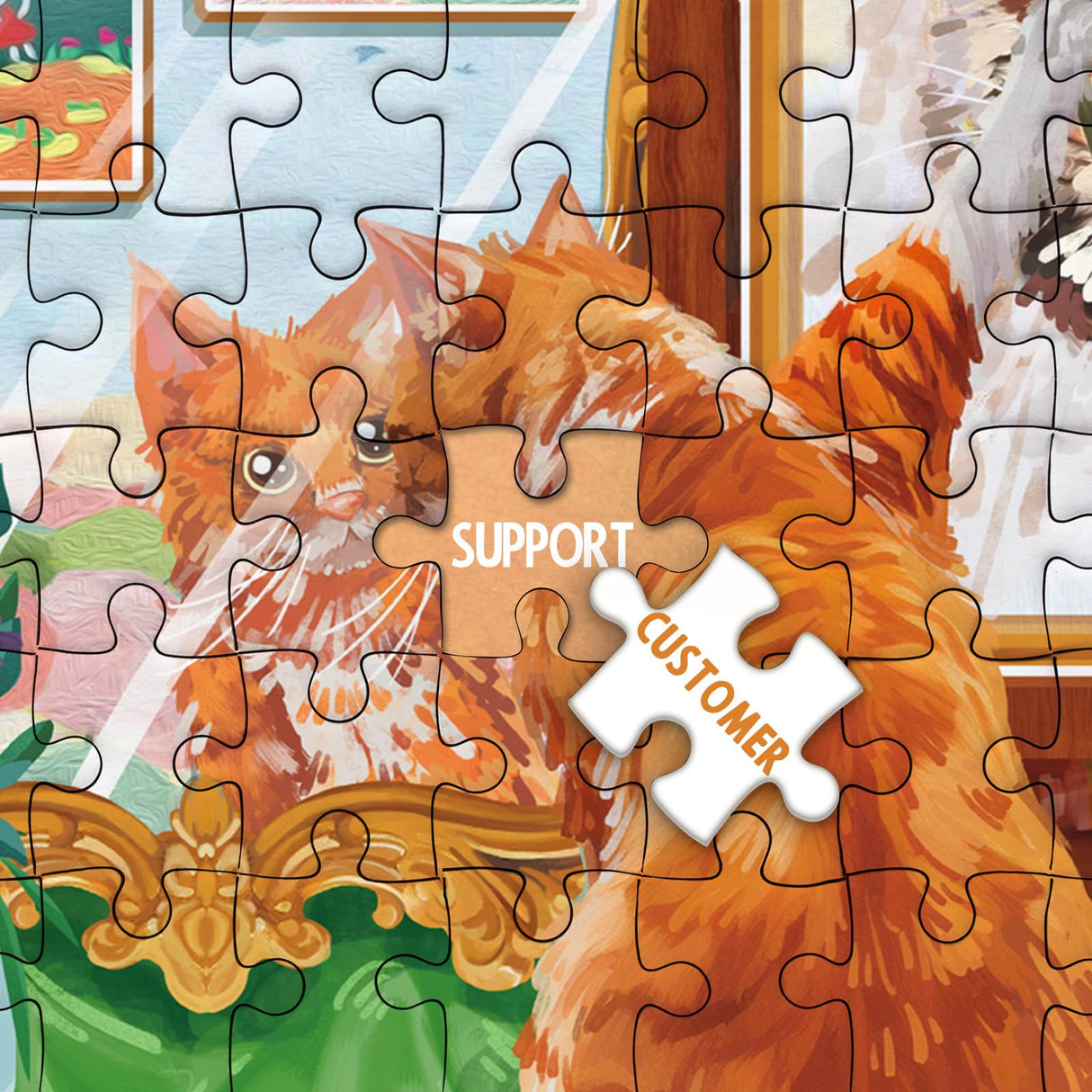 Funny Cat Puzzles for Adults 1000 Pieces, Cat Tiger Jigsaw Puzzle, Kitten Jigsaw Puzzles Animals for Home Decoration IdeaBazar