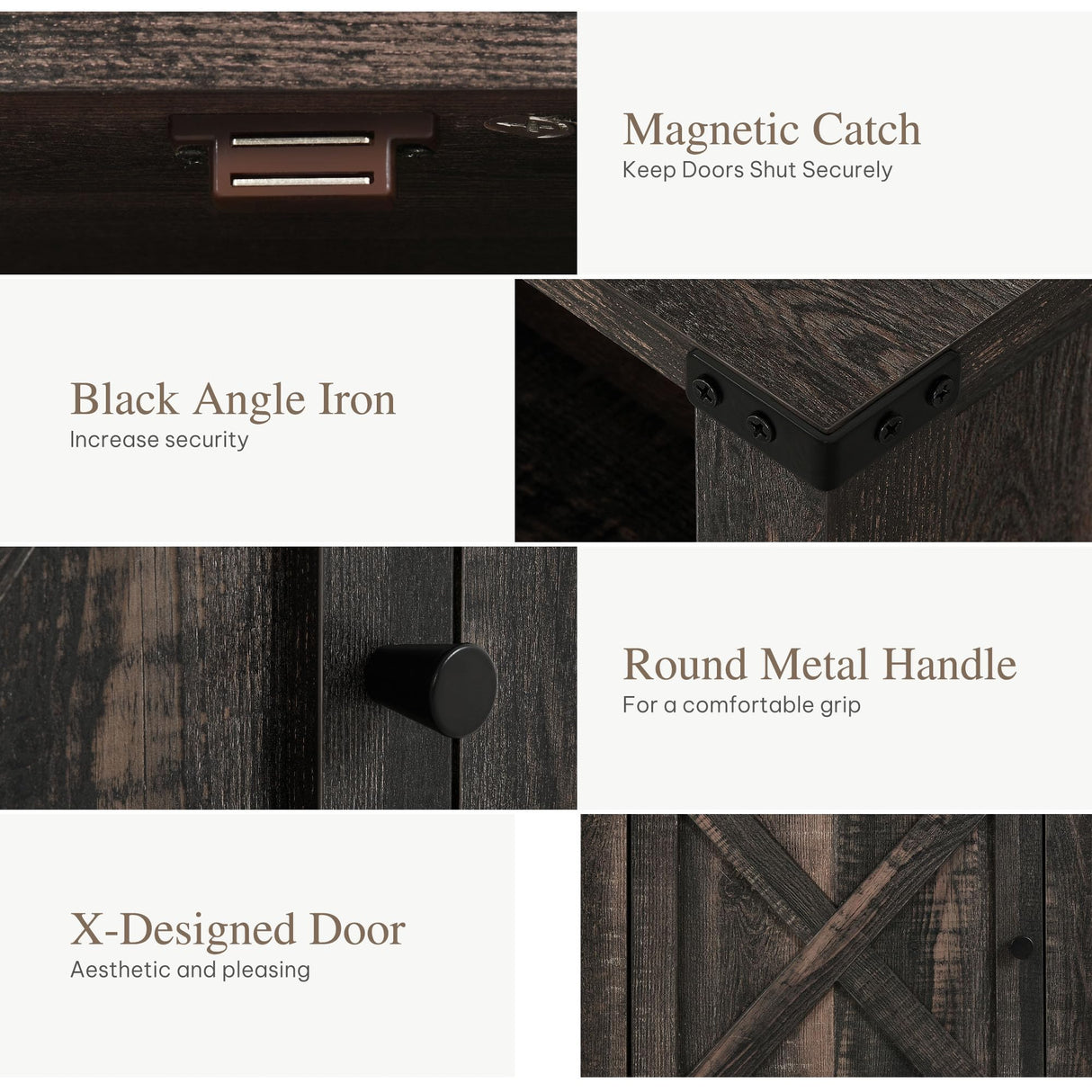 YITAHOME Farmhouse Nightstand with Charging Station & LED Lights, Night Stand Set 2 Living Room End Table, Small Bedside Tables Side Tables Bedroom, Rustic Wood Night Stand, Set of 2, Brown Oak YITAHOME