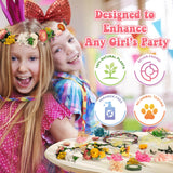 Koceko Real Flower Crown Making Kit for Girls, 10PCS DIY Preserved Flower Headband Craft Kit, Jewelry Making Kit - Perfect Arts Birthday Gifts, Toys for Children Ages 6 7 8 9 10 Years Old & Up Koceko