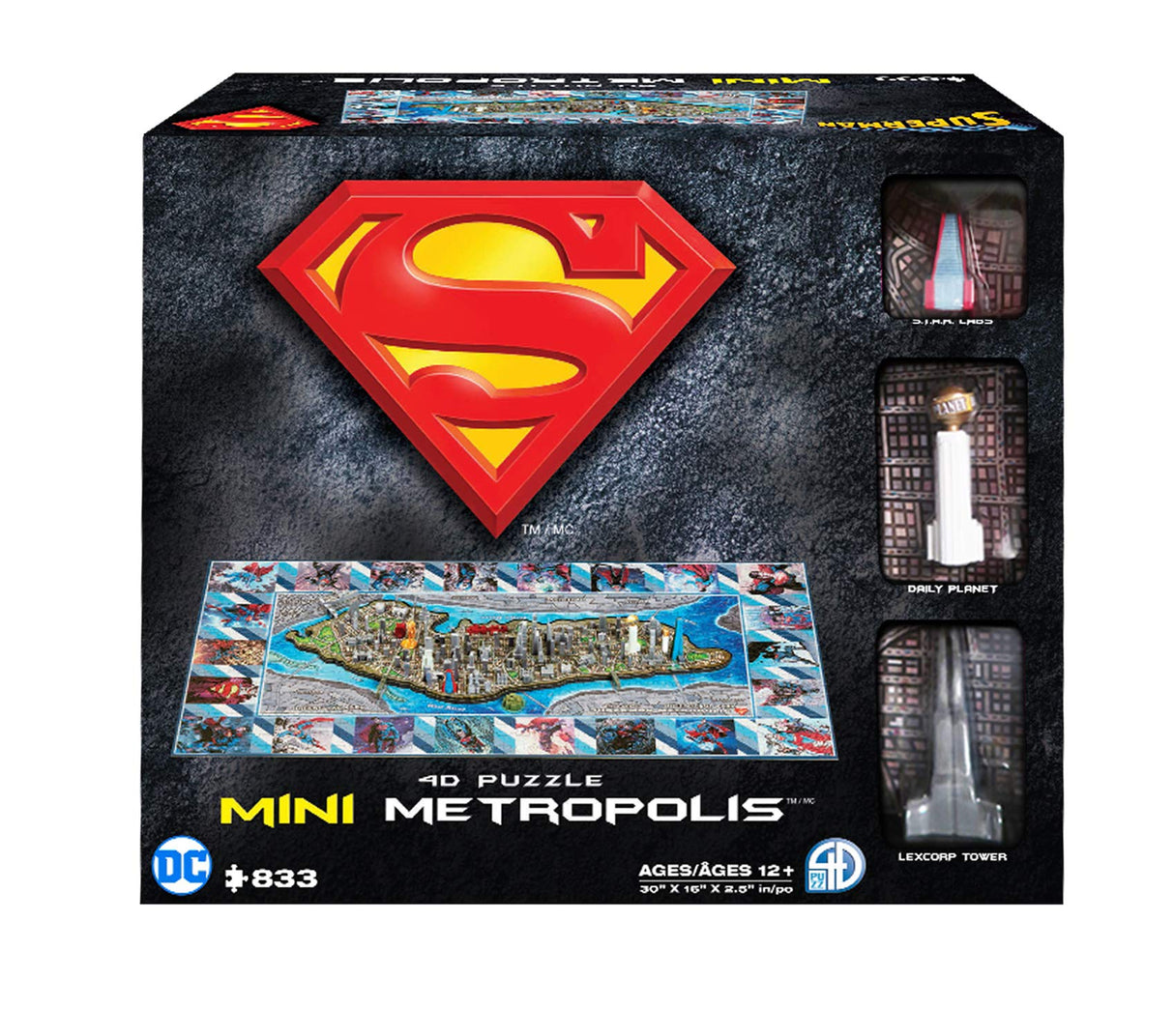 4D Cityscape Superman Mini Metropolis 3D Time Puzzle 4D Cityscape