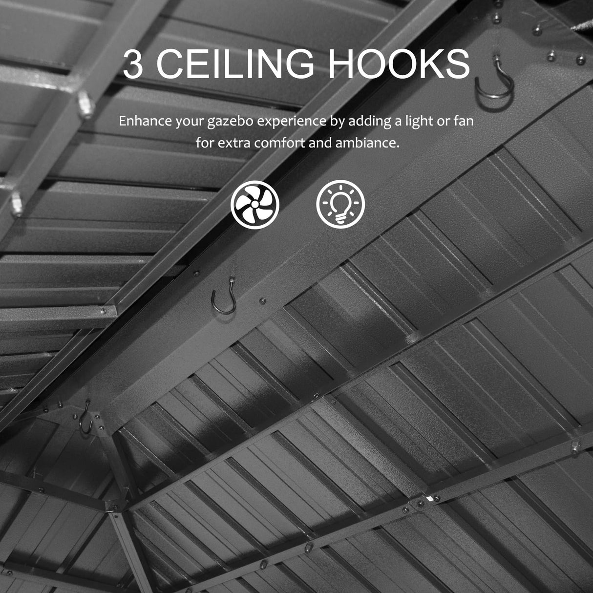 Domi 6x10FT Hardtop Grill Gazebo, BBQ Gazebo with Double Galvanized Steel Roof, 2 Storage Cabinets and Ceiling Hooks, Outdoor Grill Shelter for Backyard, Lawn and Garden(Gray) domi outdoor living