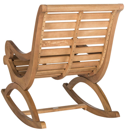 Safavieh Outdoor Collection Sonora Rocking Chair, Teak Brown - WoodArtSupply