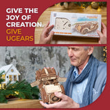 UGEARS Mechanical Models Roadster VM-01 3-D Wooden Puzzle UGEARS