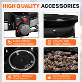 Flamaker Outdoor Fire Pit Portable Propane Gas Firepit Table for Outside Patio Fireplace Smokeless Firebowl with Cover and Carry Kit for Camping, Backyard, RV Flamaker