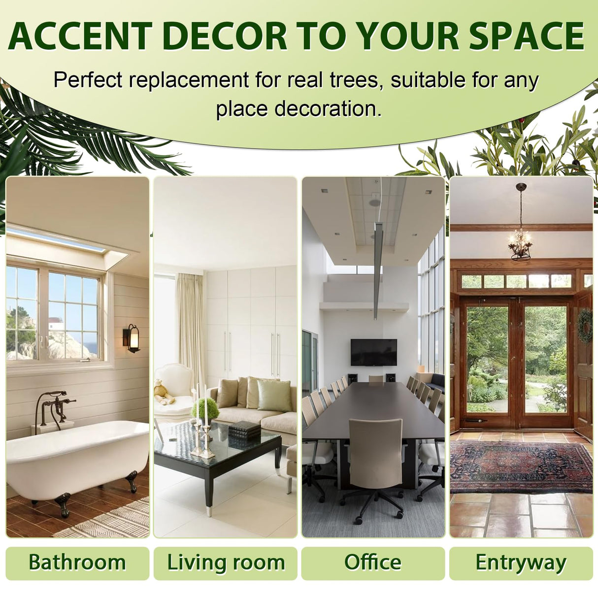 VIVATREES Olive Trees Artificial Indoor, 6FT Tall Faux Olive Tree with White Tall Planter, Artificial Plants with Natural Wood Trunk and Lifelike Fruits for Home Office Decor VIVATREES