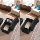 MESTYL Extra Large Cat Litter Box Enclosure, 34"x20"x20" Hidden Litter Box Furniture with Flip-Up Lid,Cat Litter Box Storage Bench for Living Room or Bedroom, Odor Control, Easy to Assemble mestyl