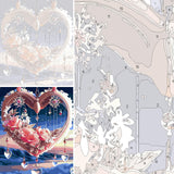 Lxmsja Heart Paint by Numbers Kit for Adults, Roses Acrylic Paint by Numbers for Adults Beginner, DIY Craft Supplies Oil Painting Kits for Home Wall Decor 12x16 inch (No Frame) Lxmsja