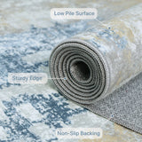 BEIMO Runner Rug for Hallway Kitchen 2x6 Machine Washable Runners Rug for Entryway, Blue Cream Soft Modern Abstract Throw Rugs, Floor Carpet with Non Slip Rubber Backing BEIMO
