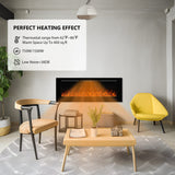 Dreamflame Electric Fireplace 60inches, Wall-Mounted & Recessed Fireplace Inserts, Multicolor Flame w/5 Dimmer, Remote Control Thermostat, Timer, Overheating Protection, Hardwire Connect, 1500W,Black Dreamflame