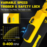 3/8" Cordless Ratchet Wrench Compatible with DEWALT 20V Battery, Electric Power Ratchet, Variable Speed Trigger, 45 Ft-lbs 400 RPM Wrench Tool, 7 Sockets, 1/4" Adapter & 3" Extension Bar (Tool Only) byczone