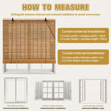 IMSGVIFO Bamboo Blinds,UV Protection Bamboo Roll Up Shades,Easy to Install Blinds for Interior Windows,Roman Curtains Shades for Indoor Windows Outdoor,Carbonized, 36x72 Inch IMSGVIFO