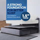 Greaton, Premium 38mm Split Wood Bunkie Board for Queen Size Bed - 4-Piece Under Mattress Support Board, Fully Assembled, Fabric Ventilation Cover - Replaces Wooden Slats or Box Spring for Bed Frames Greaton