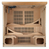 DYNAMIC SAUNAS Golden Designs Monaco 6-Person Near Zero EMF Far Infrared Sauna Canadian Hemlock (Nature Finish) DYNAMIC SAUNAS