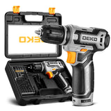 Cordless Drill: DEKO PRO 12V Power Battery Drill Set with Small Electric Drills and 3/8-inch Keyless Chuck with Portable Tool Set Gift Box DEKOPRO