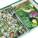 BEDUKE Jigsaw Puzzles for Adults 1000 Piece - Every Piece is Unique - Precise Interlocking Tropical Forest Animals Thick Sturdy Cardboard Family Game Puzzle Age 14+ BEDUKE