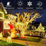 Christmas LED String Lights 82FT 1000 LEDs Christmas Tree Decoration Lights - Outdoor Waterproof Christmas Twinkle Fairy Lights for Garden Patio Xmas Wedding Party Holiday - Warm White Novtech