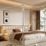 Stainless Steel Canopy Bed Frame King Size, Thicken Full Size Canopy Frame for Metal Bed Wood Bed Bedroom Decor ForestSource