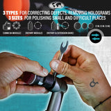 AUTIWOZ Cordless Mini Car Polisher, 12V Micro RO/DA Mini Polisher 6 Variable Speed, LED Display for Car Detailing, Waxing, Polishing, Scratch Removing,1inch 2inch 3inch Car Detailing Kit AUTIWOZ