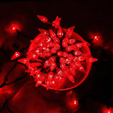 Dazzle Bright C6 Christmas String Lights, 100 LED 33 FT Waterproof Connectable Green Wire Fairy Lights, 8 Modes Christmas Lights for Indoor Outdoor Home Garden Yard Xmas Tree Decorations (Red) Dazzle Bright