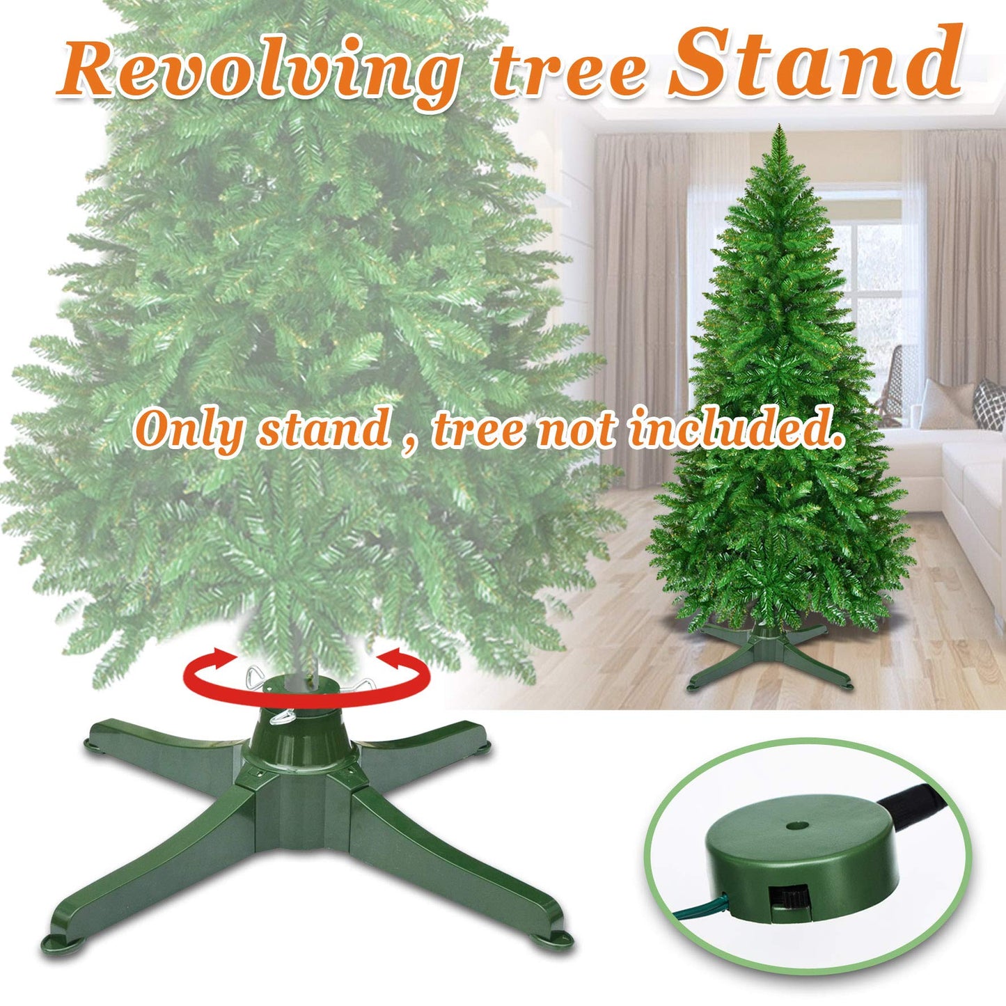 Strong Camel Rotating Tree Stand Revolving Tree Holder Base for Artificial Christmas Trees