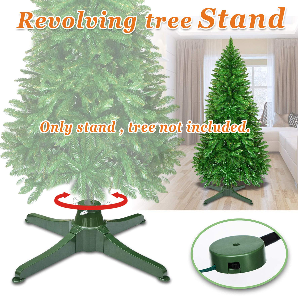 Strong Camel Rotating Tree Stand,Christmas Tree Base for Artificial Trees Strong Camel