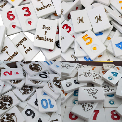 Antochia Crafts Custom Wooden Rummy Racks and Tiles - Personalized Wooden Rummy Game - Complete Set with Case - WoodArtSupply