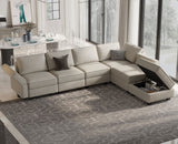 Belffin Modular Velvet Sectional Sofa with Chaise Lounge Sectional Sleeper Sofa with Storage Chaise Sofa Bed Couch for Living Room Grey Belffin