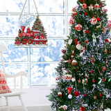 NAIMOER Christmas Diamond Art Hanging Kits for Adults, Christmas Train Diamond Art Suncatchers, 5D Special Shape Fall Diamond Painting Pendant Window Ornament Gifts for Home Garden Door Wall Decor NAIMOER