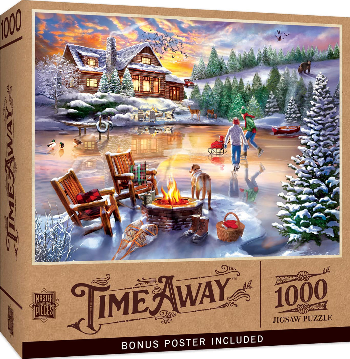 MasterPieces 1000 Piece Jigsaw Puzzle for Adults, Family, Or Youth - an Evening Skate - 19.25"x26.75" Masterpieces