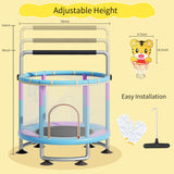 60" Toddler Trampoline for Kids,5FT Upgrade Kids Baby Small Trampoline for Toddlers 1-3 with Safety Enclosure Net,Gifts for Kid 500lbs Suit for Indoor Outdoor CYlively