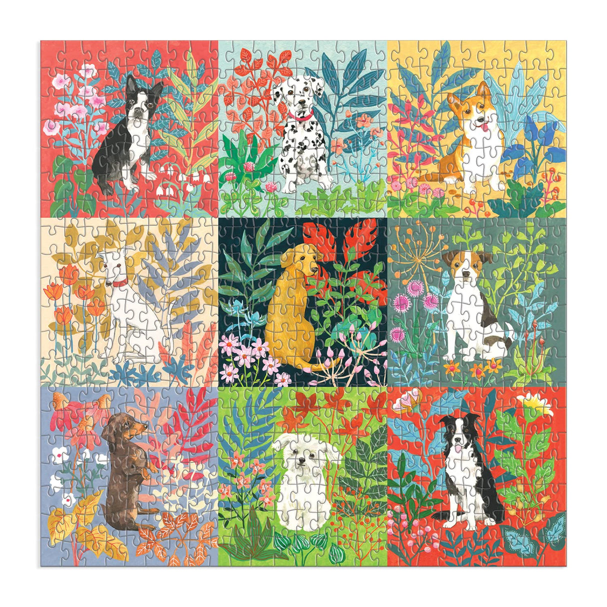 Good Puzzle Co. Dogs and Flowers Galison