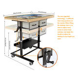 1500 Piece Jigsaw Puzzle Table with Legs,Jigsaw Puzzle Board Portable with 4 Drawers and Cover,35"x26"Adjustable Puzzle Tables for Adults,Gift for Mom OIRBOEUS
