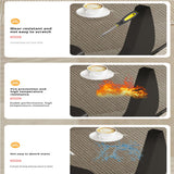 EASYSOUL Modern Glass Coffee Table, 32.68" D x 22.44" W x 15.75" H, Abstract Round Tea Tables for Living Room Home Office Industrial Cocktail Tables (Black-Clear Glass, 32.68") EASYSOUL