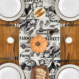 Artoid Mode Tractor Milk Farm Table Runner, Cow House Fall Kitchen Dining Table Decoration for Outdoor Home Party 13x72 Inch Artoid Mode