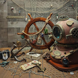 Nagina International Natural Wood Premium Pirate's Boat Ship Wheel (16 Inches) Nagina International