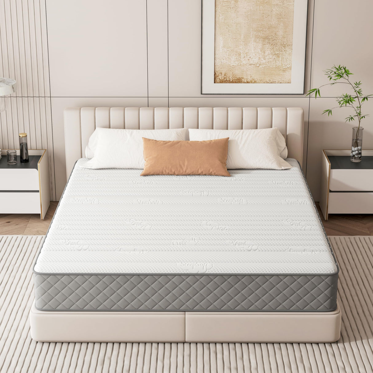 PurrJoys Full Mattress, 10 Inch Hybrid Double Mattress with Cooling Gel Memory Foam and Pocket Springs, CertiPUR-US Certified, Medium Firm PurrJoys