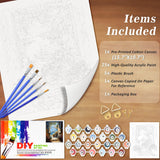 NiArt Paint by Numbers for Adults Beginners, DIY Paint by Numbers on Canvas for Kids, Oil Painting Kits for Gift Home Wall Decor, 10 Brushes and Acrylic Paint, 16x20 Inch, (Seaside Town, Unframed) NiArt