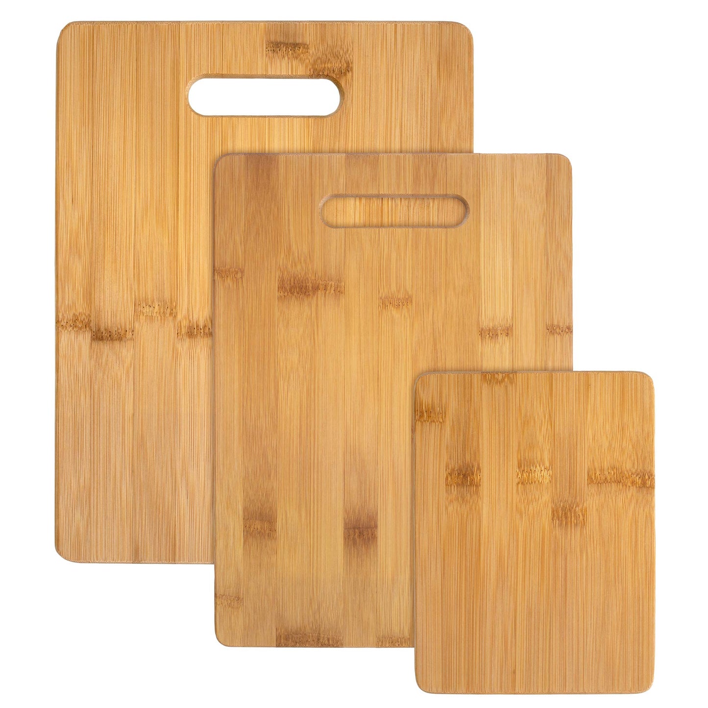 Totally Bamboo 3-Piece Bamboo Cutting Board Set; 3 Assorted Sizes of Bamboo Wood Cutting Boards for Kitchen - WoodArtSupply