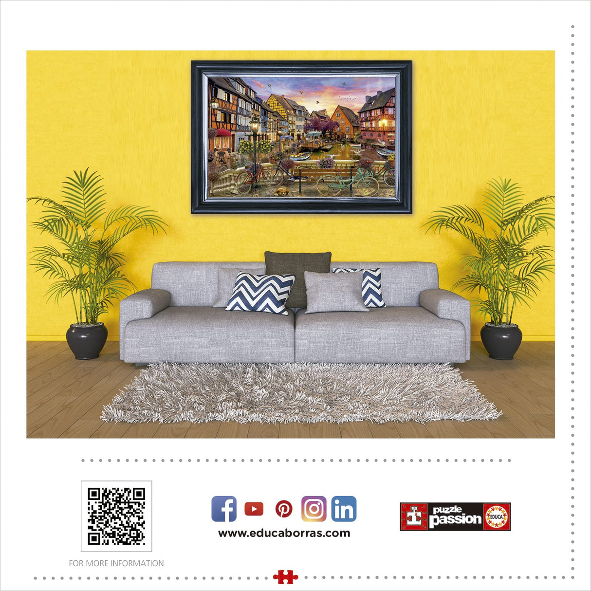 Educa - Colmar, France - 3000 Piece Jigsaw Puzzle - Puzzle Glue Included - Completed Image Measures 47.25" x 33.5" - Ages 14+ (19051) Educa