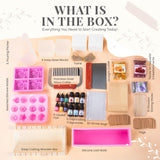 WeInd Large Soap Making Kit - DIY Craft Kit for Adults & Kids - Modern Art & Craft Kit with Soap Base, Melt & Pour Base, Silicon Molds, Soap Cutter, Essential Oils & Fragrances - Handmade Gift WeInd