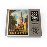 MyPuzzle Charleston, South Carolina: St Philip's Church, Vintage Poster - Premium 500 Piece Jigsaw Puzzle for Adults MyPuzzle.com
