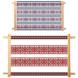 2 Pcs Adjustable Cross Stitch Scroll Frame Bamboo Beech Wood Tapestry Scroll Embroidery Frames for Stitching Quilt Frame Needlepoint Holder for Sewing Projects Craft, 21.5" x 12", 26" x 17.7" Queekay