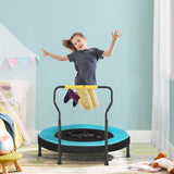 SONGMICS Trampoline for Kids, 3ft Mini Trampoline with Handlebar, Toddler Trampoline for Indoor and Outdoor, Max. Load 220 lb, Blue USTR036Q01 SONGMICS