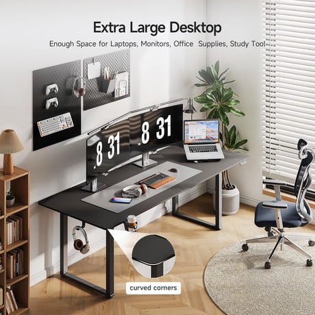 ONBRILL Standing Desk, 71x32 Inches Rectangle Stand Up Desk with 4 Legs, Dual Motor and Memory Controller, Adjustable Height from 28-46 Inches for Home and Computer Workstation, Black ONBRILL